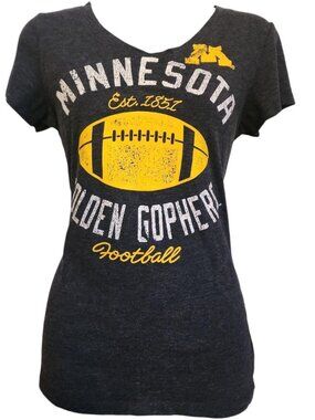 Golden Gophers black & Gold cotton V-neck t-shirt -size Med